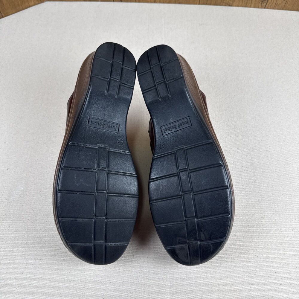 Josef Seibel Carole Women's 42 11 Leather Clog Mules Brown Comfort Slide Shoes - Picture 7 of 14
